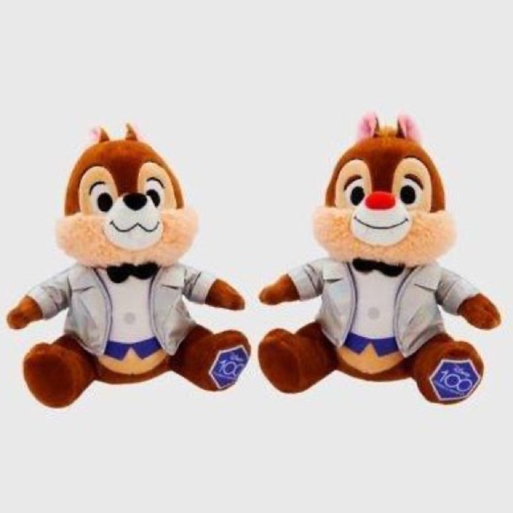Disney 100 Years Of Wonder Chip & Dale 9” Plush Set, NWT.